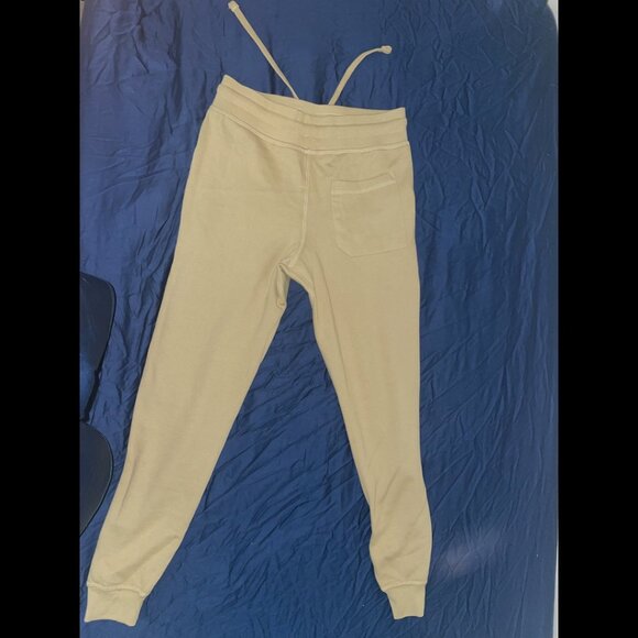 Brand New Men's Cream Joggers W/ Design - Picture 2 of 4